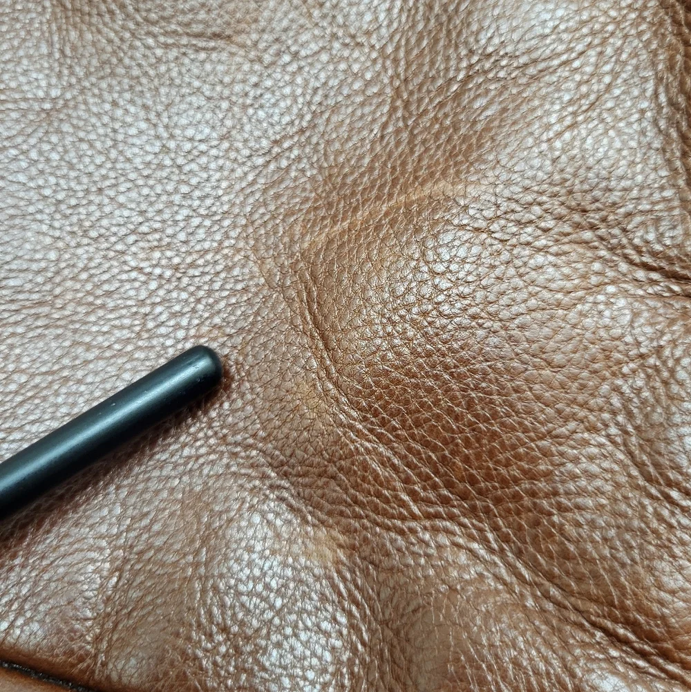 Banana Republic Brown Gold Leather Purse‎ Satchel Pockets Lined Magnetic RN59023 - Picture 12 of 12